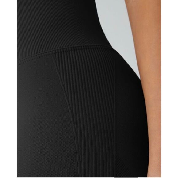 Halara Womens S 7/8 Seamless Flow High Waisted Butt Lifting Leggings Black New - Picture 3 of 10